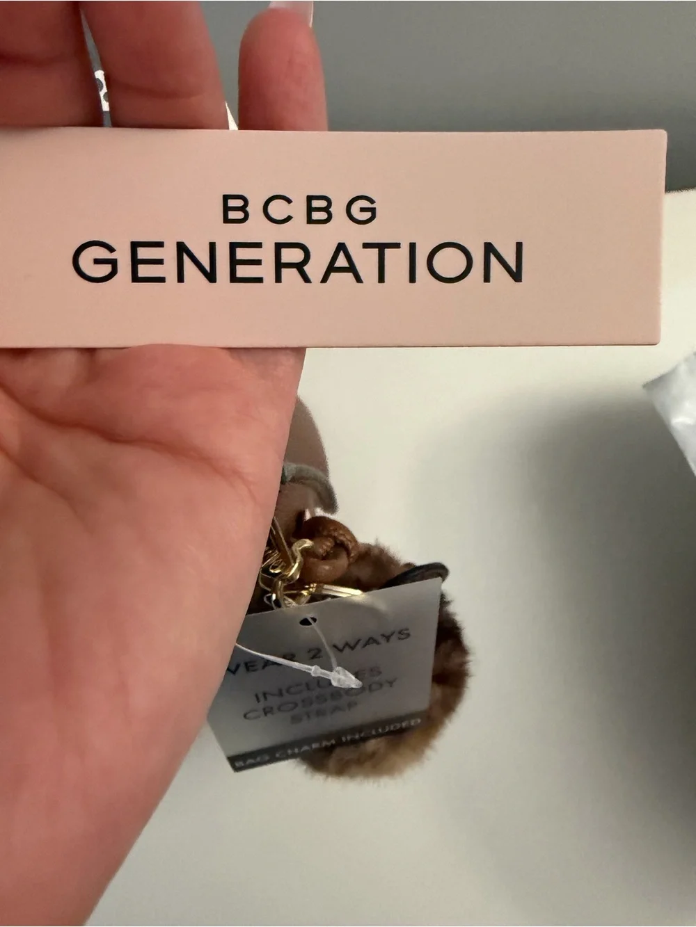BCBGeneration Triple Entry Turnlock Bucket Bag brown